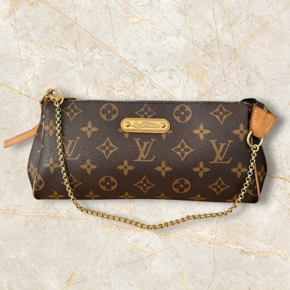 💯 % Authentic Louis Vuitton Monogram Canvas Eva 2-Way Shoulder Bag